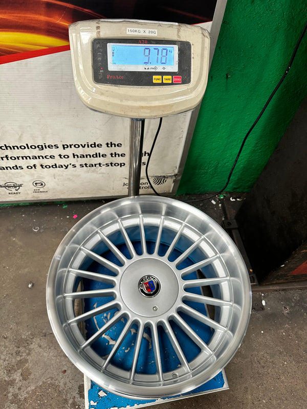 New 18x8.5 ET13 18X9.5 ET20 Alpina Classic Rim (4 wheel) Gloss Silver Polished Lip 5X120