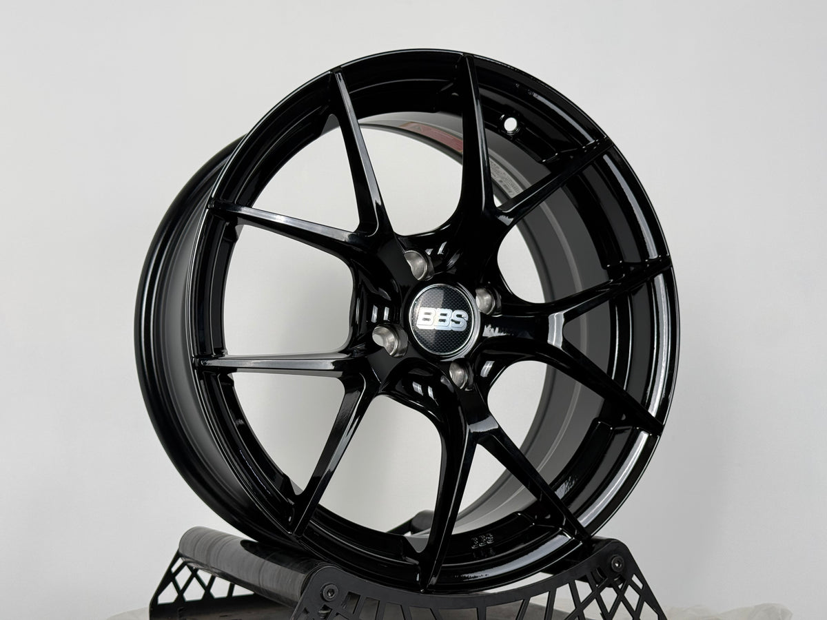 New 16X7 ET38 H2O BBS FIR Rim (4 wheel) Gloss Black 4X100