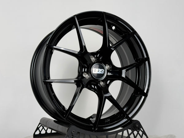 New 16X7 ET38 H2O BBS FIR Rim (4 wheel) Gloss Black 4X100