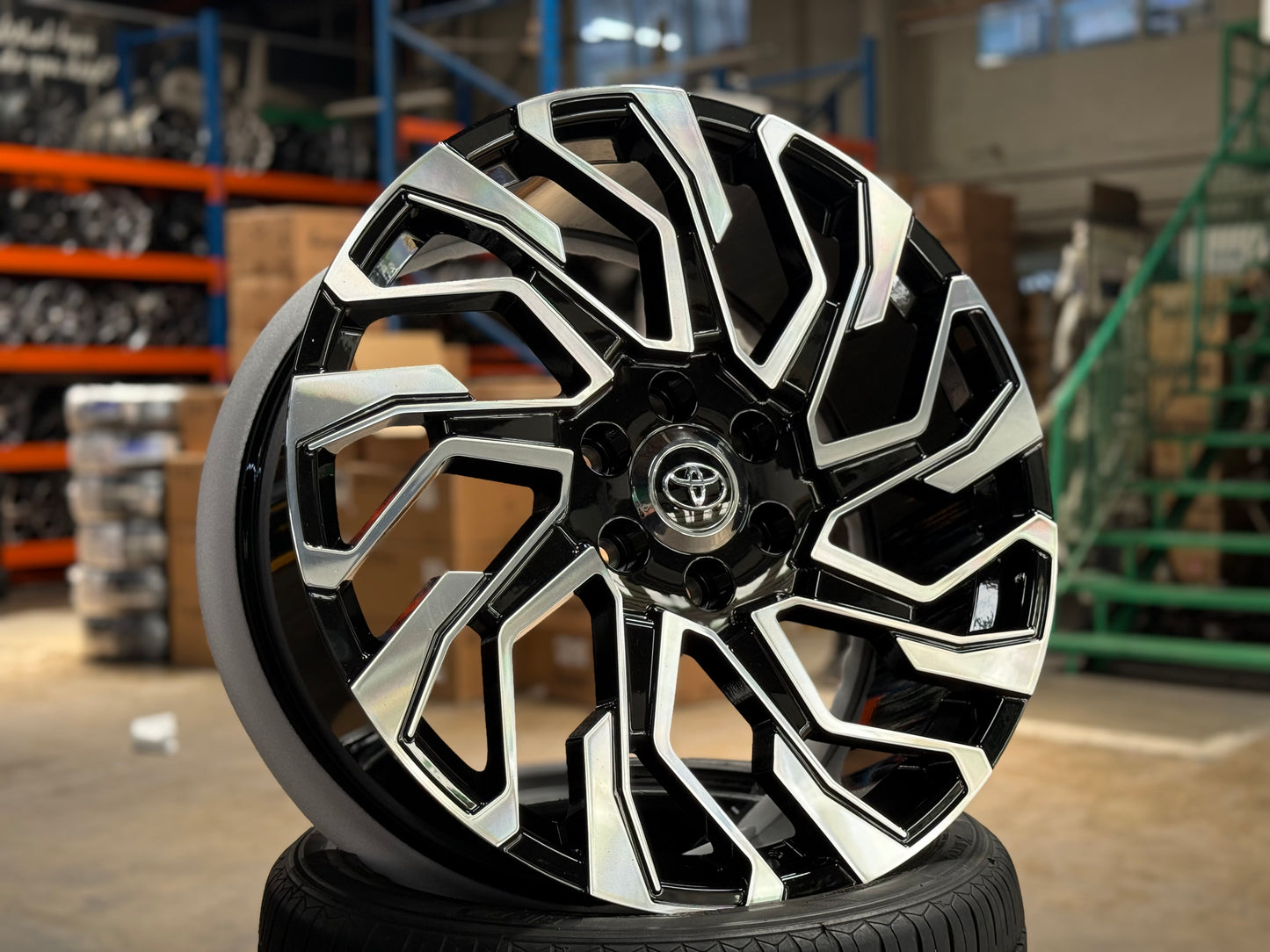 New 22x9 ET45 Overdrive Forged Rim Toyota Land Cruiser LC300 (4 wheel) Gloss Black Machined Face+R 6x139.7