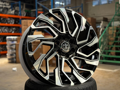 New 22x9 ET45 Overdrive Forged Rim Toyota Land Cruiser LC300 (4 wheel) Gloss Black Machined Face+R 6x139.7