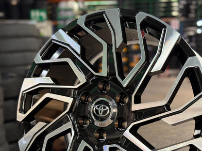 New 22x9 ET45 Overdrive Forged Rim Toyota Land Cruiser LC300 (4 wheel) Gloss Black Machined Face+R 6x139.7