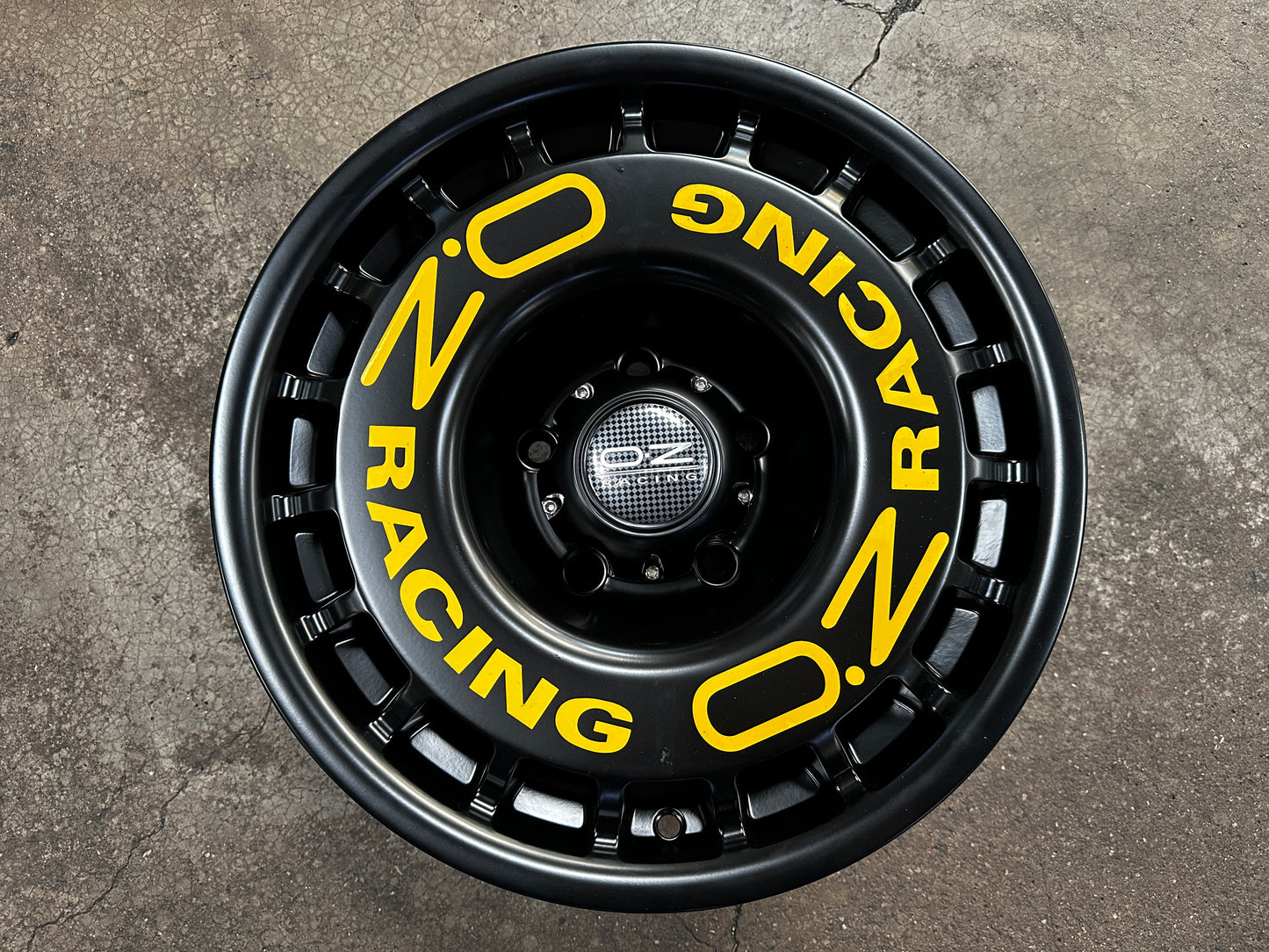New 16x8 ET-10 OZ Rally Rim (5 wheel) Black + Stickers 5x139.7 (5 pcs)