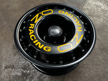 New 16x8 ET-10 OZ Rally Rim (5 wheel) Black + Stickers 5x139.7 (5 pcs)