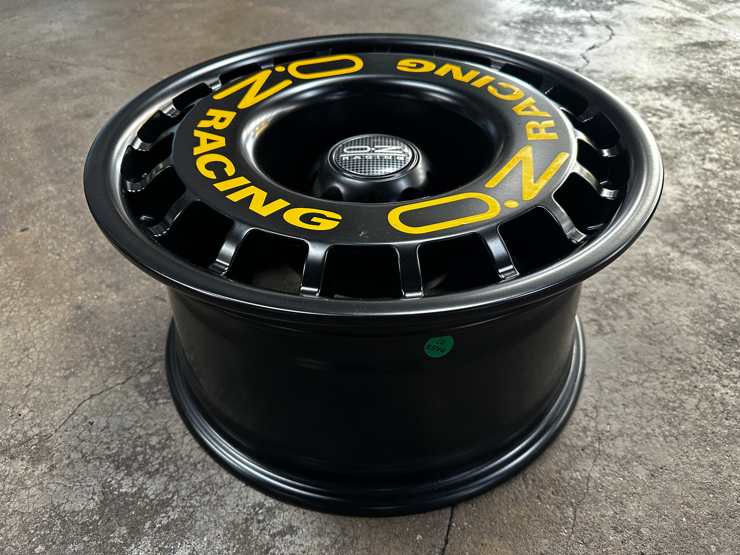 New 16x8 ET-10 OZ Rally Rim (5 wheel) Black + Stickers 5x139.7 (5 pcs)