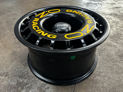New 16x8 ET-10 OZ Rally Rim (5 wheel) Black + Stickers 5x139.7 (5 pcs)