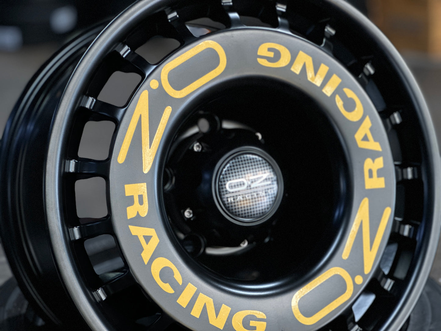 New 16x8 ET-10 OZ Rally Rim (5 wheel) Black + Stickers 5x139.7 (5 pcs)
