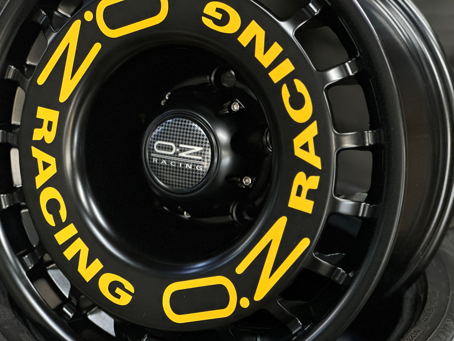 New 16x8 ET-10 OZ Rally Rim (5 wheel) Black + Stickers 5x139.7 (5 pcs)