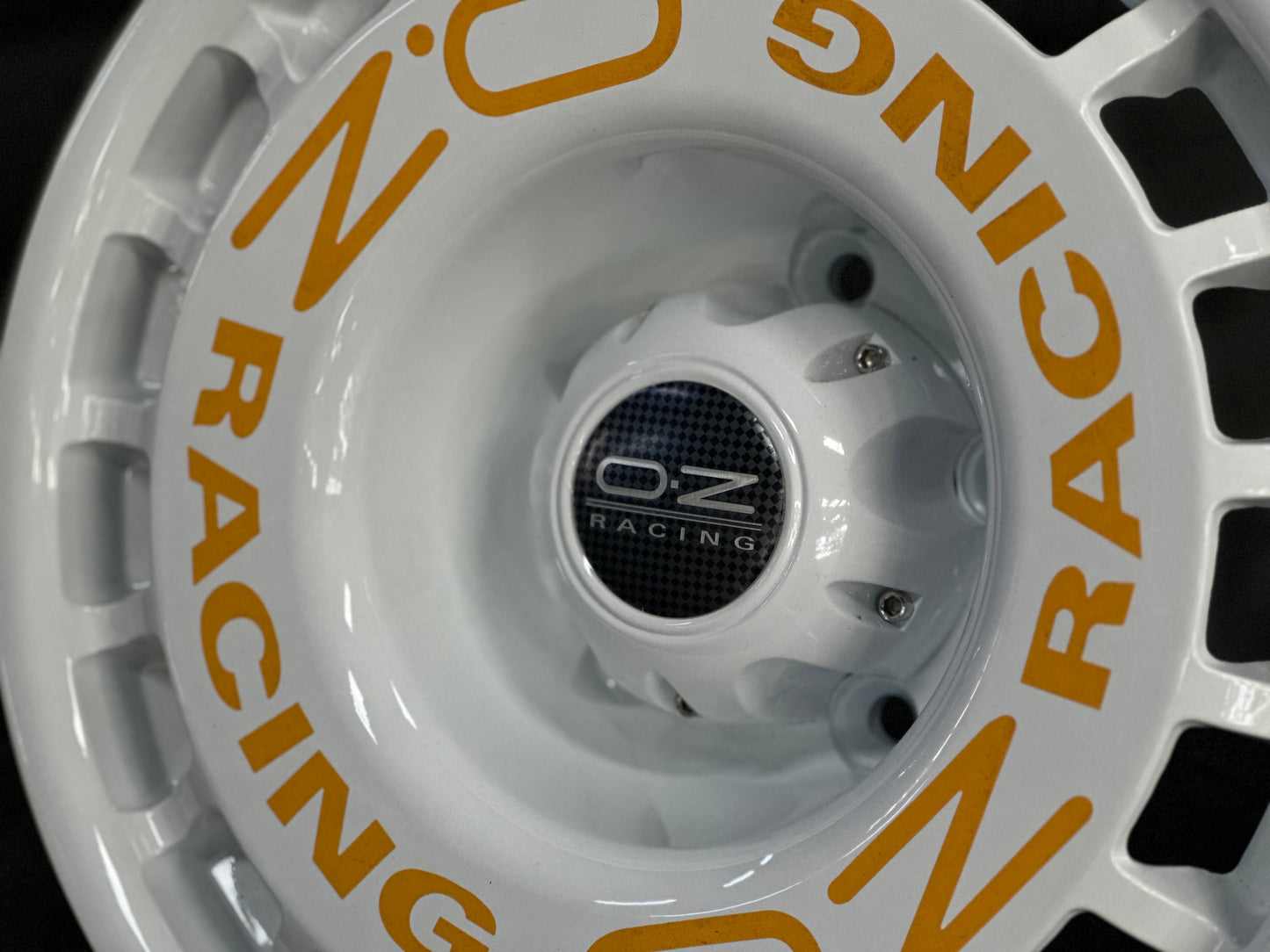 New 16x8 ET-10 OZ Rally Rim (5 whee) WHITE + Stickers 5x139.7 (5 pcs)