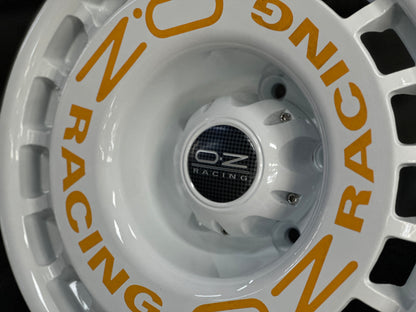 New 16x8 ET-10 OZ Rally Rim (5 whee) WHITE + Stickers 5x139.7 (5 pcs)