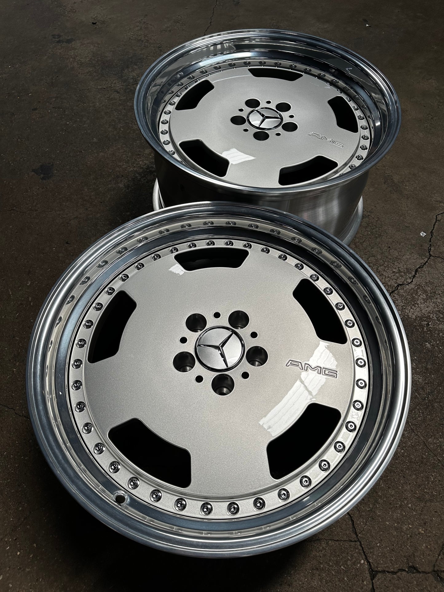 New 19x8.5 ET18 19x9.5 ET20 Overdrive Forged AERO (4 wheels) Silver 5x112