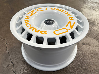 New 16X8.5 ET-15 OZ Rally Rim (5 wheel) White + Stickers 6X139.7 (5 pcs)