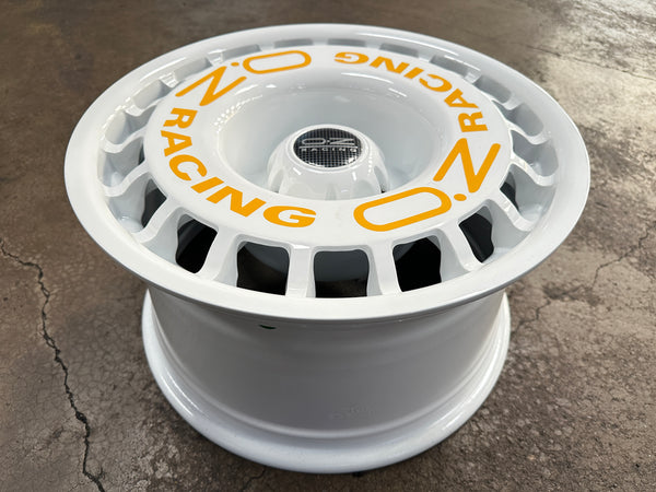 New 16X8.5 ET-15 OZ Rally Rim (5 wheel) White + Stickers 6X139.7 (5 pcs)