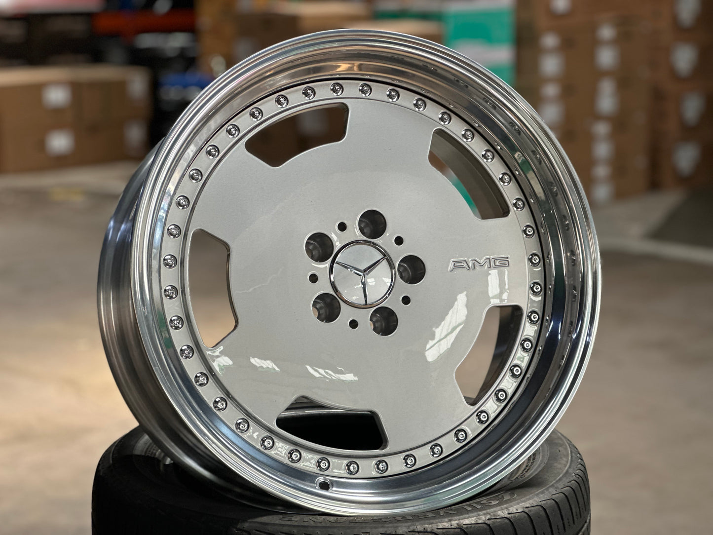 [Bundle] New 19x9.5 ET20 Overdrive Forged AERO (2 wheels) Silver 5x112