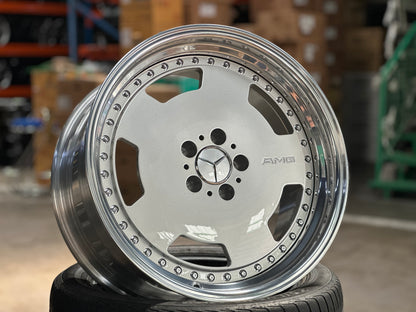 New 19x8.5 ET18 19x9.5 ET20 Overdrive Forged AERO (4 wheels) Silver 5x112