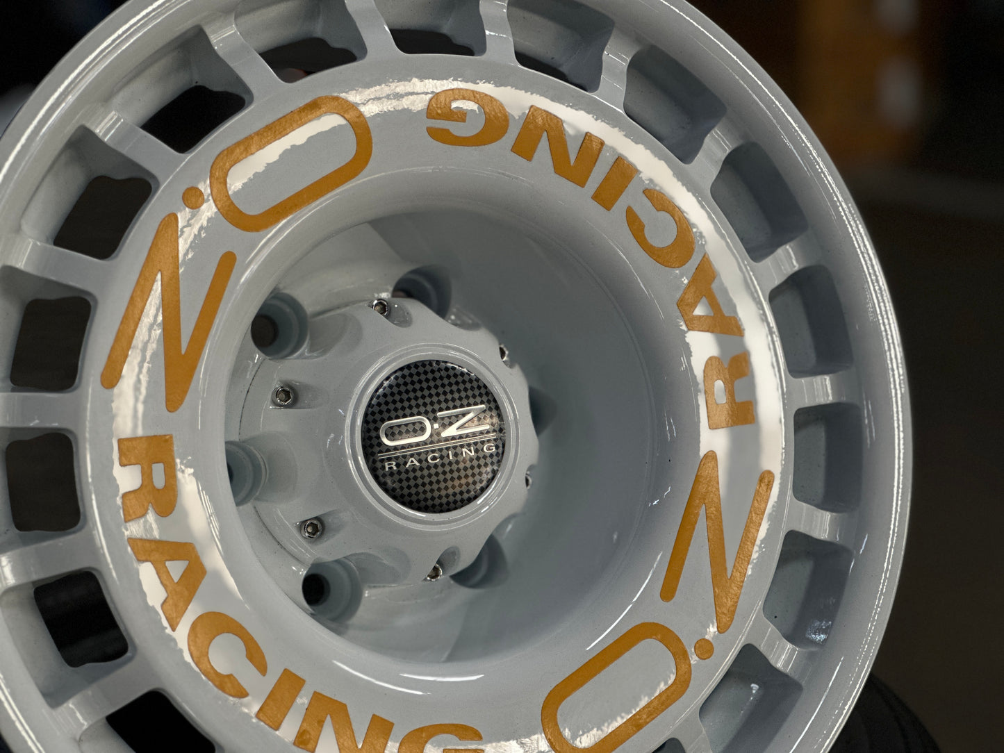 New 16X8.5 ET-15 OZ Rally Rim (5 wheel) White + Stickers 6X139.7 (5 pcs)