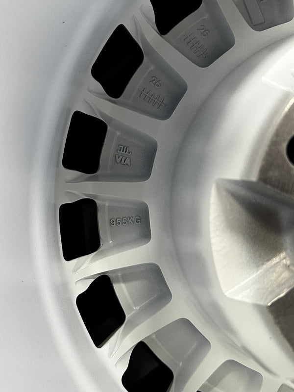 New 16X8.5 ET-15 OZ Rally Rim (5 wheel) White + Stickers 6X139.7 (5 pcs)