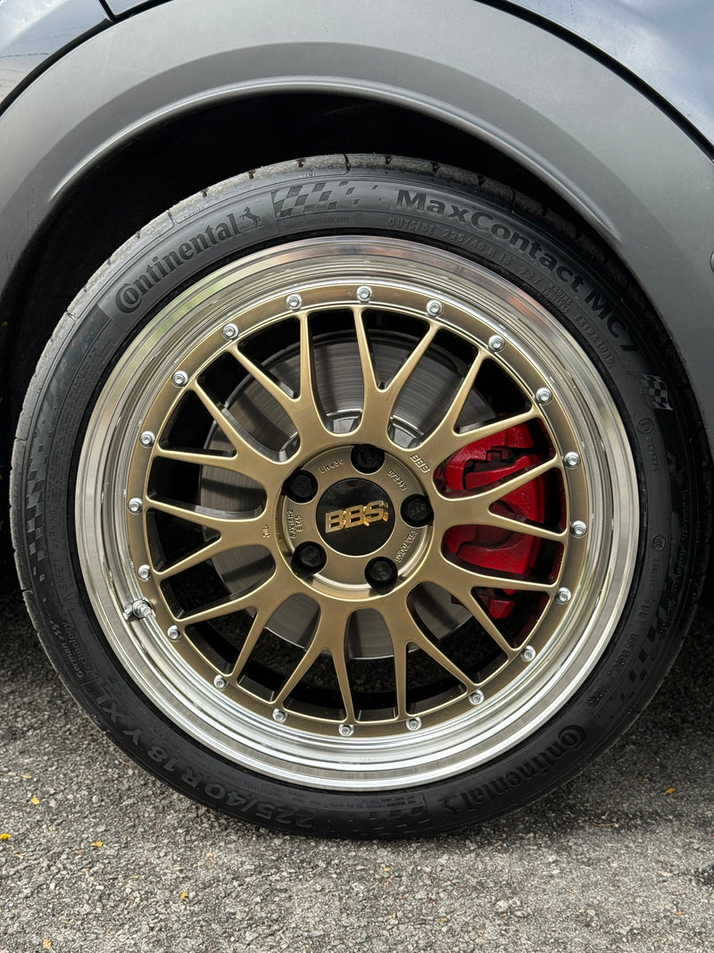 New 18X8 ET45 BBS LM Diamond Rim (4wheel) Black Disk & Black Bright Diamond-Cut 5X112