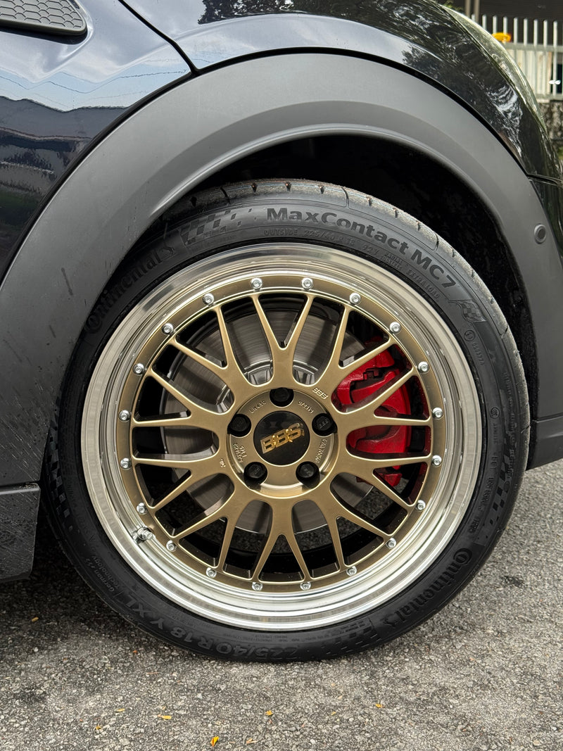 New 18X8 ET45 BBS LM Diamond Rim (4wheel) Black Disk & Black Bright Diamond-Cut 5X112