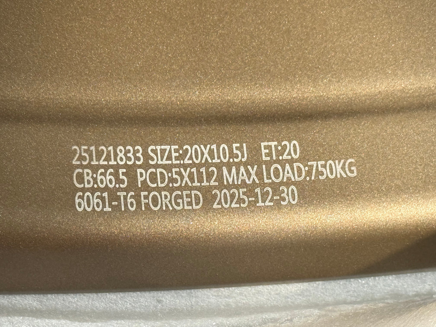 New 19x9.5 ET20 20x10.5 ET20 Overdrive Forged BMW M3 CS Forged Bronze Rim (4 Wheels)