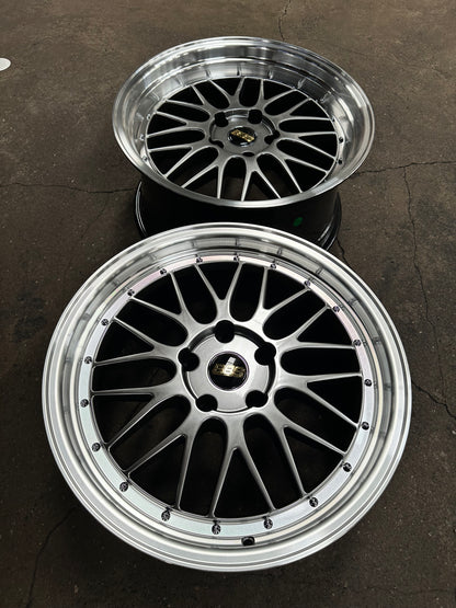 New 18x8 ET15 18x9 ET20 LM Classic design BMW (4 wheels) Hyper Black 5X120