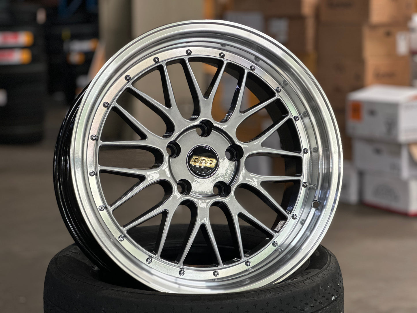 [Bundle] New 18x8 ET15 BBS LM design BMW (2 wheels) Hyper Black 5X120
