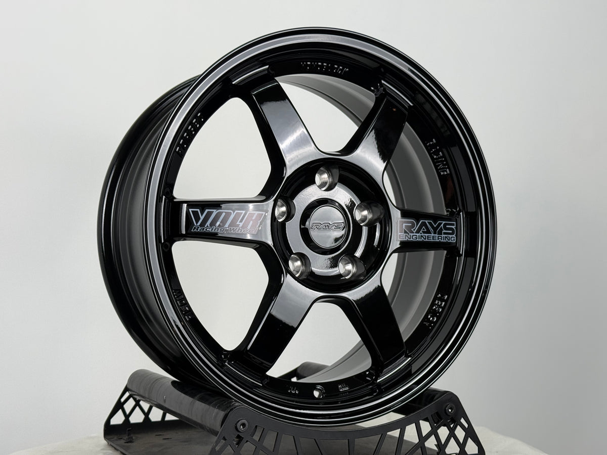 New 16X7 ET40 JA Rays TE37 Rim (4 wheel) Gloss Black 5X114.3