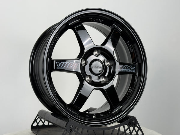 New 16X7 ET40 JA Rays TE37 Rim (4 wheel) Gloss Black 5X114.3