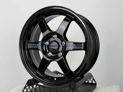 New 16X7 ET40 JA Rays TE37 Rim (4 wheel) Gloss Black 5X114.3