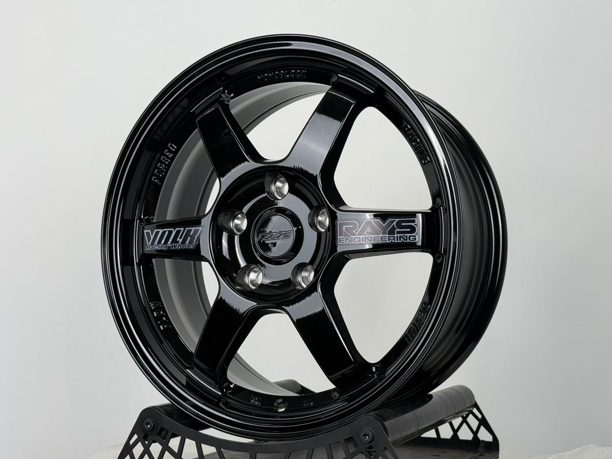 New 16X7 ET40 JA Rays TE37 Rim (4 wheel) Gloss Black 5X114.3