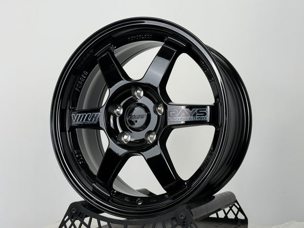 New 16X7 ET40 JA Rays TE37 Rim (4 wheel) Gloss Black 5X114.3