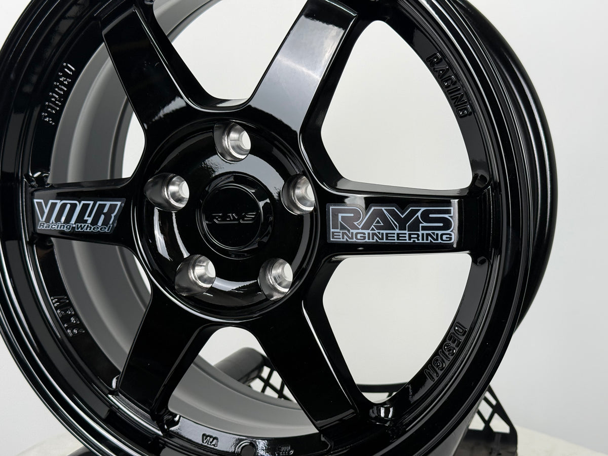 New 16X7 ET40 JA Rays TE37 Rim (4 wheel) Gloss Black 5X114.3