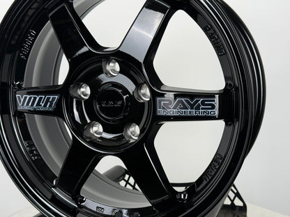 New 16X7 ET40 JA Rays TE37 Rim (4 wheel) Gloss Black 5X114.3