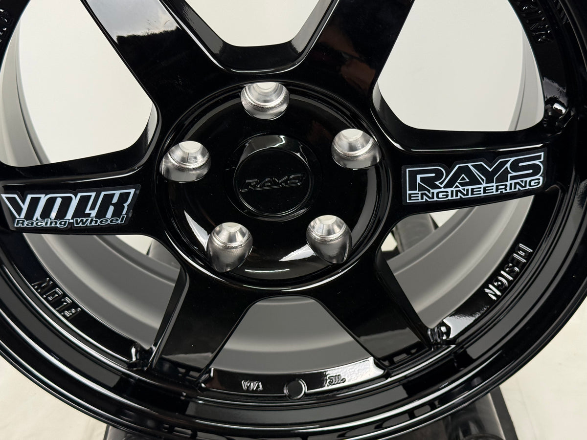 New 16X7 ET40 JA Rays TE37 Rim (4 wheel) Gloss Black 5X114.3