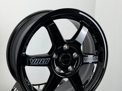 New 16X7 ET40 JA Rays TE37 Rim (4 wheel) Gloss Black 5X114.3