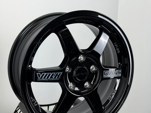 New 16X7 ET40 JA Rays TE37 Rim (4 wheel) Gloss Black 5X114.3