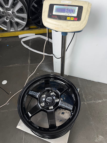New 16X7 ET40 JA Rays TE37 Rim (4 wheel) Gloss Black 5X114.3