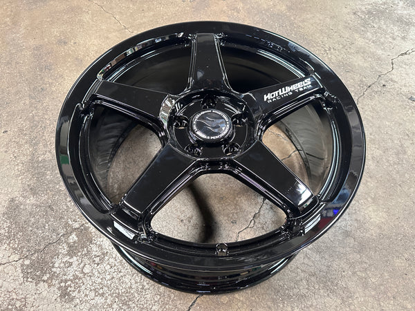 New 18x8 ET42 Hotwheels HW01 Flow Formed Rim Racing Black 5x114.3