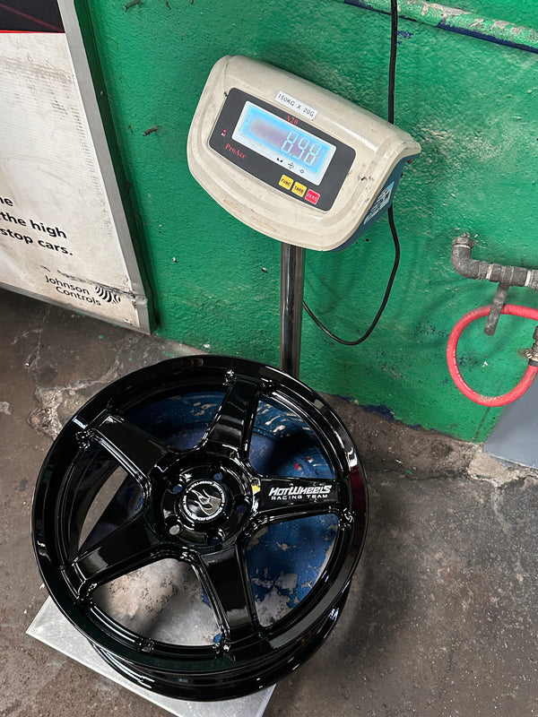 New 18x8 ET42 Hotwheels HW01 Flow Formed Rim Racing Black 5x114.3