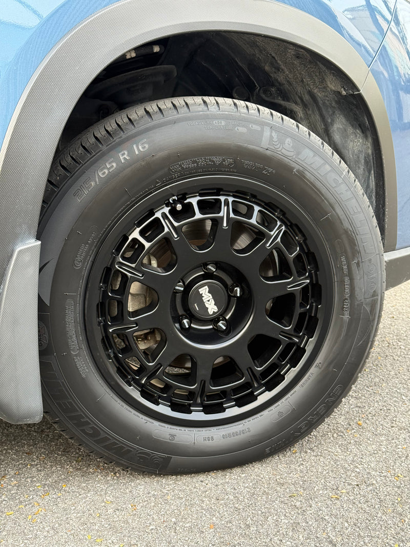 New 16X8 ET35 Lenso MX Ebola Rim (4 wheel) Matt Black 5X114.3