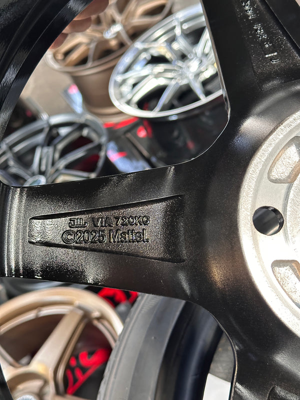 New 18x8 ET42 Hotwheels HW01 Flow Formed Rim Racing Black 5x114.3