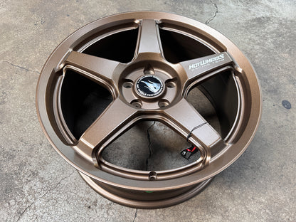 New 18x8 ET42 Hotwheels HW01 Flow Formed Rim Racing Bronze 5x112