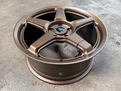 New 18x8 ET42 Hotwheels HW01 Flow Formed Rim Racing Bronze 5x112