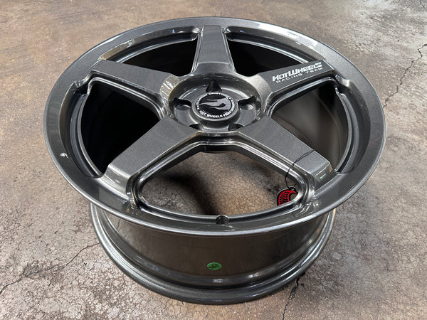 New 18x8 ET42 Hotwheels HW01 Flow Formed Rim Racing Graphite 5x114.3