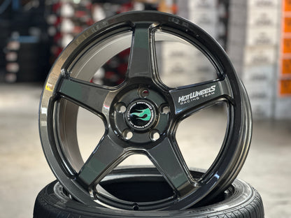 New 18x8 ET42 Hotwheels HW01 Flow Formed Rim Racing Graphite 5x114.3