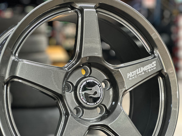 New 18x8 ET42 Hotwheels HW01 Flow Formed Rim Racing Graphite 5x114.3