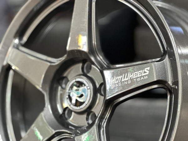 New 18x8 ET42 Hotwheels HW01 Flow Formed Rim Racing Graphite 5x114.3