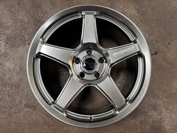 New 18x8.5 ET35 Hotwheels HW01 Flow Formed Rim Diamond Black 5x114.3