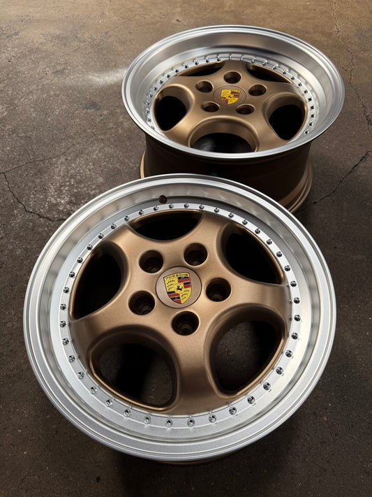 New 18x8 ET50 18x9.5 ET50 H20 Porsche Carrera Classic (4 wheels) BRONZE 5X130