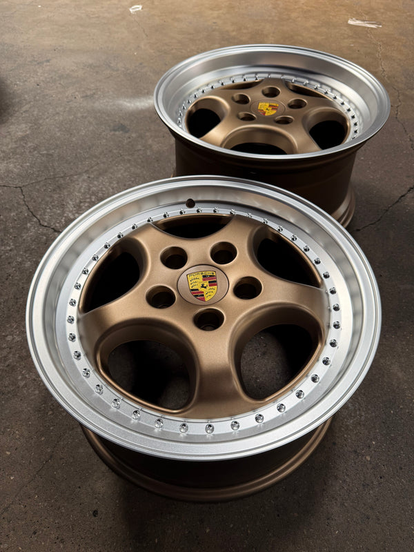 New 18x8 ET50 18x9.5 ET50 H20 Porsche Carrera Classic (4 wheels) BRONZE 5X130